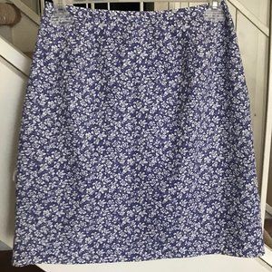 Blue Floral Skirt